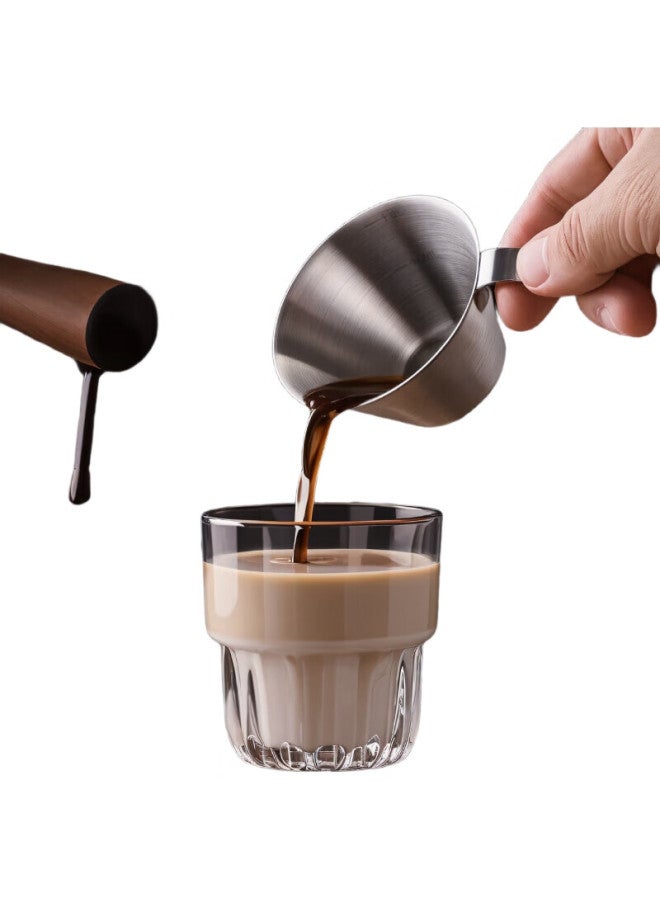 Cliton304 Stainless Steel Coffee Extraction Cup With Scale, Small Milk Jug, Ounce Cup, Italian Espresso Measuring Cup, 100Ml - Image 1