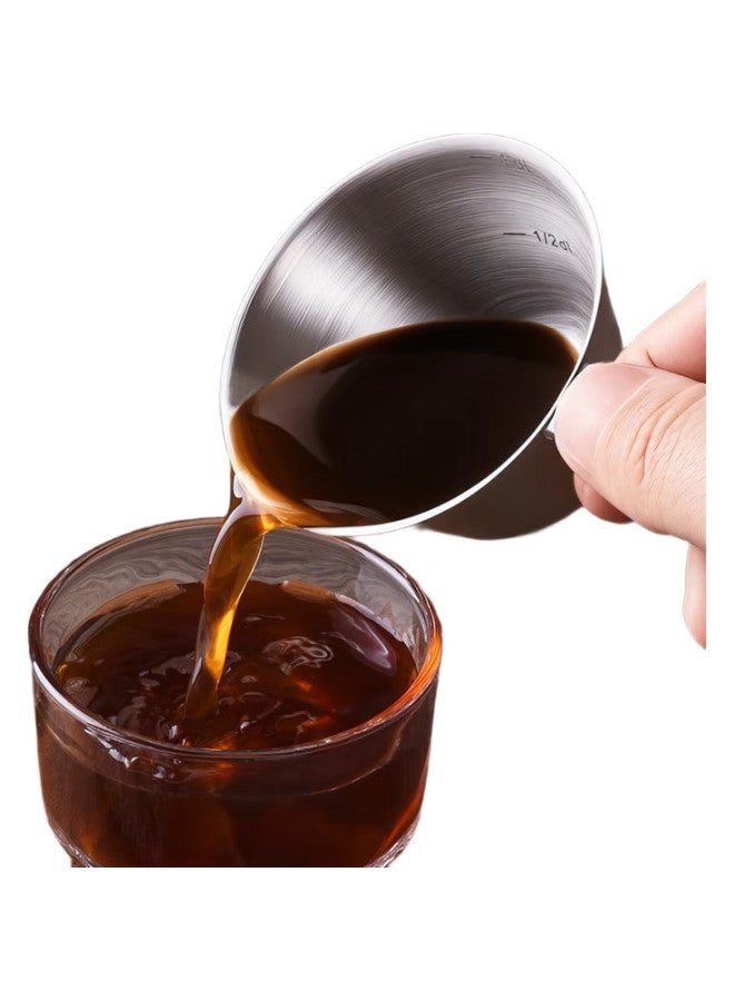 Cliton304 Stainless Steel Coffee Extraction Cup With Scale, Small Milk Jug, Ounce Cup, Italian Espresso Measuring Cup, 100Ml - Image 2