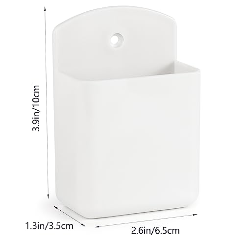 SIBRANT 4 Pcs Remote Control Holde Wall Mount, TV Controller Holder, Self Adhesive Remote Holder, Wall Pen Holder Storage Accessories for Home Office School (White) - Image 3