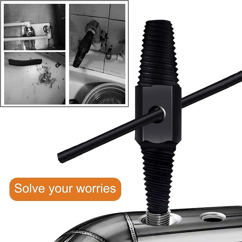 Veltrix طقم مستخرج براغي صنبور مزدوج الرأس 1/2" و 3/4" – مزيل براغي أنابيب المياه التالفة والمكسورة، أداة منزلية متعددة الاستخدامات - Image 3