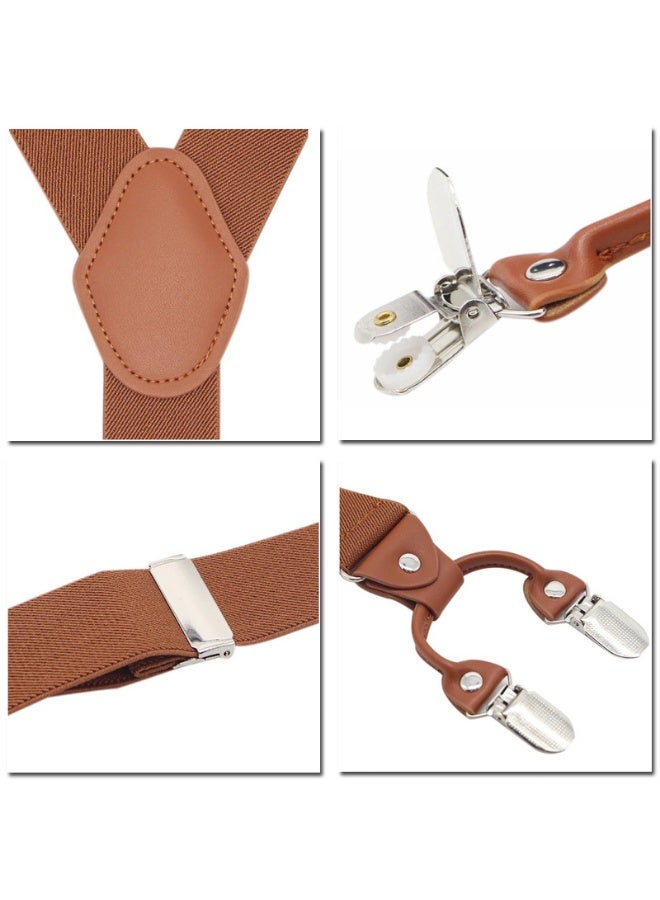 Men’s Y-Back 4 Metal Clip Elastic Wide Suspenders Perfect For Both Casual&Formal - Image 2