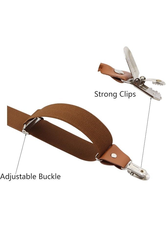 Men’s Y-Back 4 Metal Clip Elastic Wide Suspenders Perfect For Both Casual&Formal - Image 5