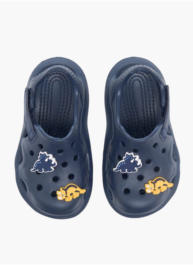 Aqua Boys Dinosaur Applique Clogs With Backstrap  - Image 2