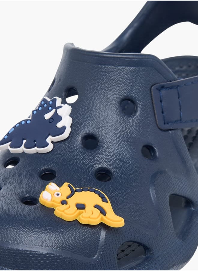 Aqua Boys Dinosaur Applique Clogs With Backstrap  - Image 4