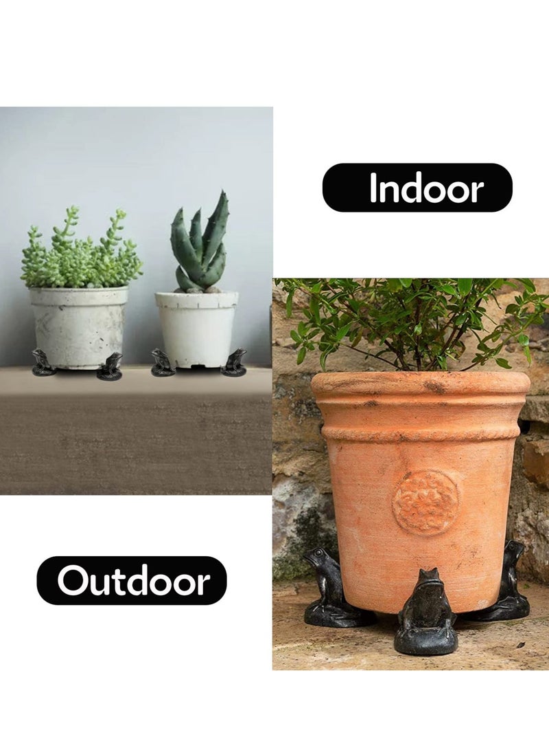 Plant Pot Feet Set Mini Pot feet 3 Pcs Adorable Animal Shaped Plant Risers for Enhanced Airflow and Drainage in Indoor and Outdoor Planters, Figurines Ornaments Plant Pot Support Feet - Image 5