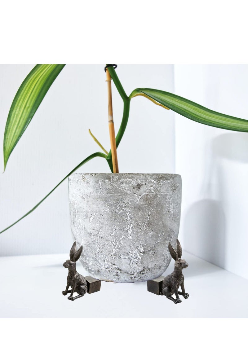 Plant Pot Feet Set Mini Pot feet 3 Pcs Adorable Animal Shaped Plant Risers for Enhanced Airflow and Drainage in Indoor and Outdoor Planters, Figurines Ornaments Plant Pot Support Feet - Image 3