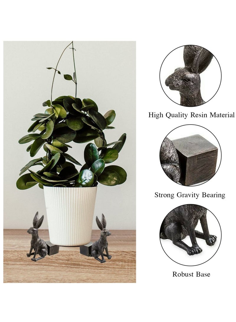 Plant Pot Feet Set Mini Pot feet 3 Pcs Adorable Animal Shaped Plant Risers for Enhanced Airflow and Drainage in Indoor and Outdoor Planters, Figurines Ornaments Plant Pot Support Feet - Image 4