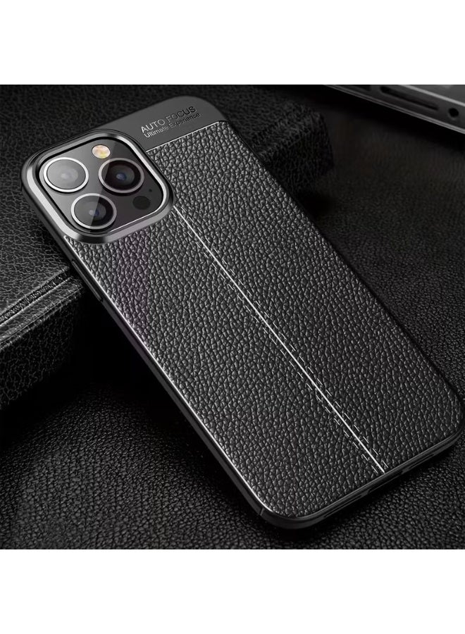 Temu High-quality cracked leather-style phone case with a modern, ultra-thin design, made of soft TPU rubber, shockproof and scratch-resistant, compatible with iPhone 14 Pro.