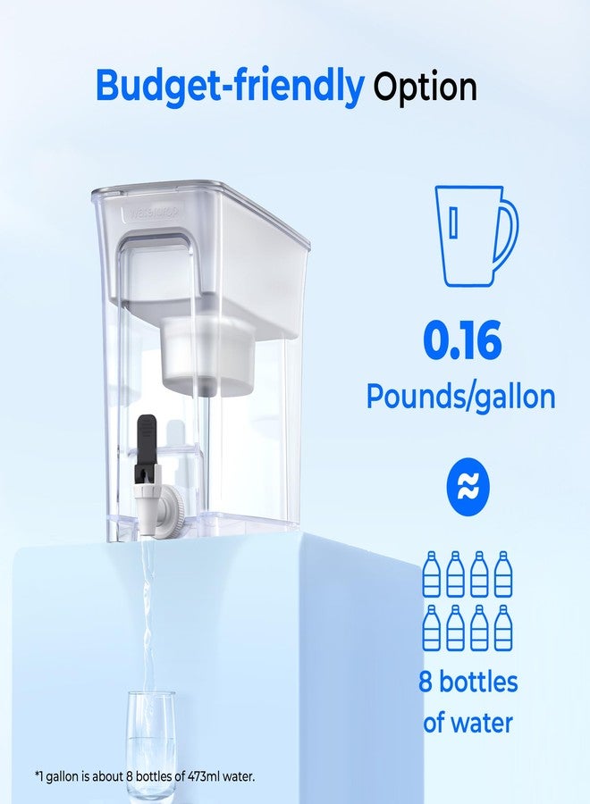 Waterdrop Water Filter Dispenser, 8.2L, Slim Water Filter Tank with 1 × 60 Days Filter, 757L Long-Life, Faster Filtration, Reduces Chlorine, PFOA/PFOS and More, BPA Free, White - Image 2