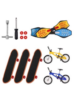 Daytoyz 18 Pieces Mini Finger Toys Set Hand Skateboard Finger Skateboards for Kids Fingerbikes Scooter Tiny Swing Board Finger Movement Party Favors  - Image 1