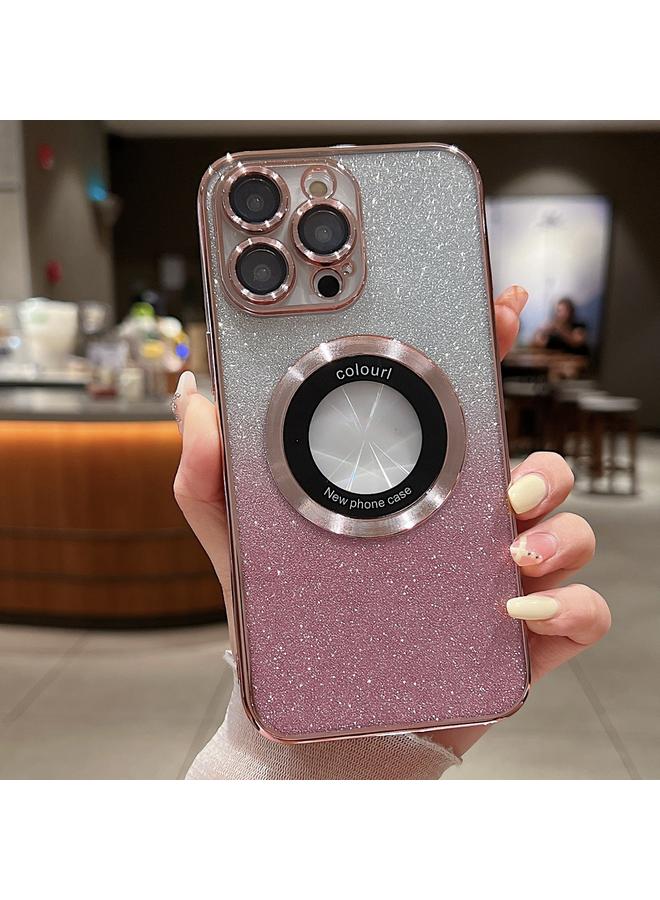 اس-توب جراب لهاتف iPhone 15 Pro Max، جراب هاتف MagSafe TPU مطلي بالكهرباء، لامع متدرج - Image 1