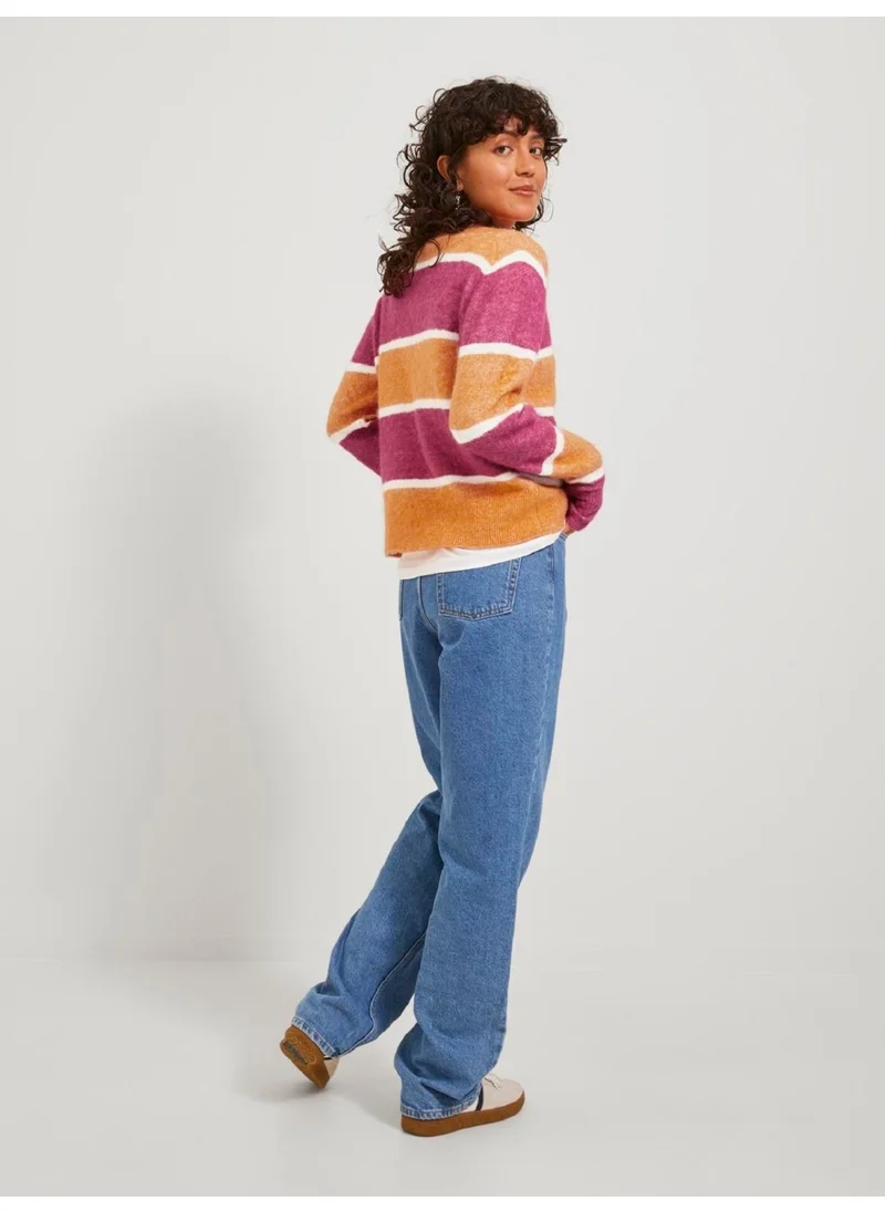 جاي جاي اكس اكس Women's Color Blocked Crew Neck Wool Sweater 12246493