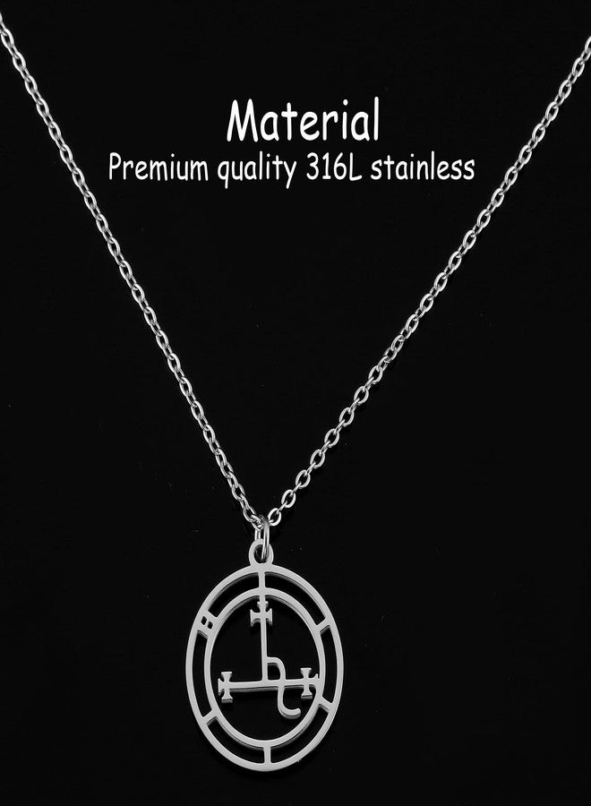AHAETH Sigil Of Lilith Necklace Gifts For Women Pagan Mythology Sigil Of Lucifer Necklaces Seal Of Lilith Necklace - Image 3