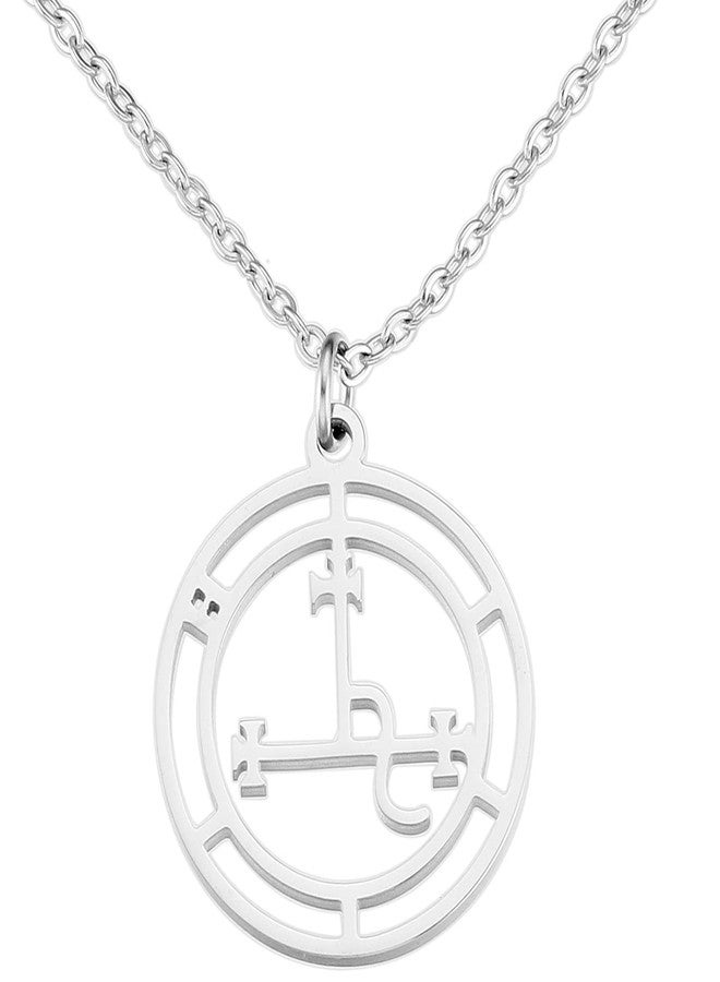 AHAETH Sigil Of Lilith Necklace Gifts For Women Pagan Mythology Sigil Of Lucifer Necklaces Seal Of Lilith Necklace - Image 1