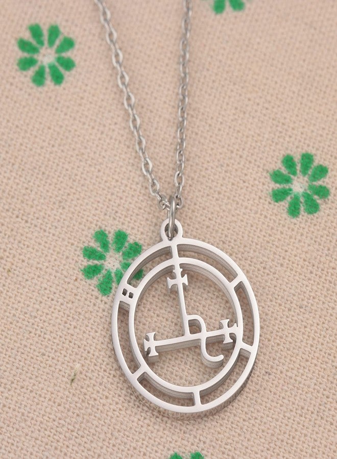 AHAETH Sigil Of Lilith Necklace Gifts For Women Pagan Mythology Sigil Of Lucifer Necklaces Seal Of Lilith Necklace - Image 5