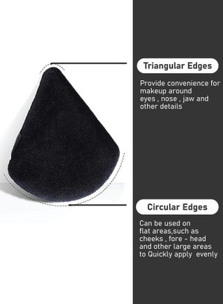 Four velvet-textured triangular makeup sponges from TRENZ - view 4