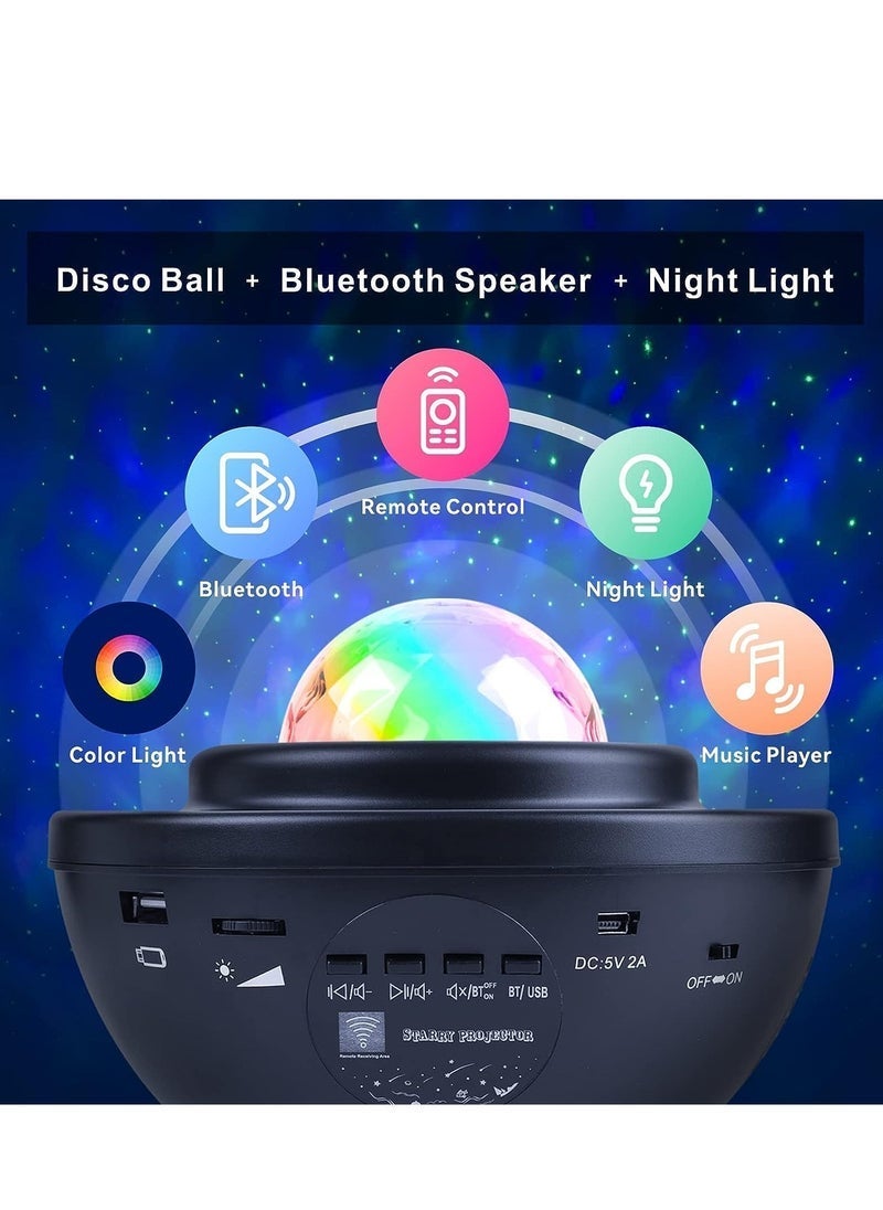 Baytion LED Star Light Projector – Baytion Starry Night Galaxy Light with Rotating Ocean Wave Effects, Built-In Bluetooth Speaker, Remote Control & Timer – Soothing Music & Color Changing Projector Lamp for Kids Room, Bedroom, Living Room & Party Decoration - Image 5
