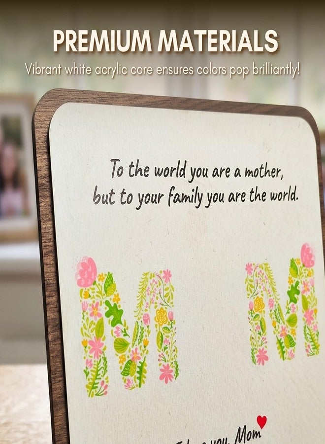 KATINAT Mom Gifts Handprint Kit for Kids, DIY Wooden Plaque Sign with Paint Set, Handprint Frame Kit for Birthday Present from Son Daughter, I Love You Keepsake for Mother Mama Grandma - Image 5