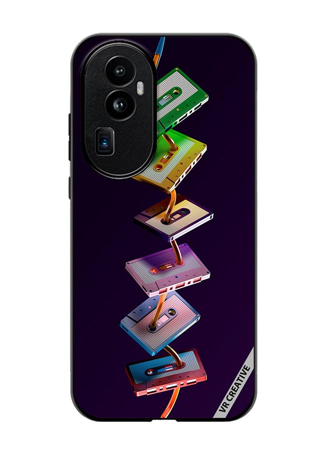 VR CREATIVE Protective Case Cover For Oppo Reno 10 Pro Plus Cassette Tape Design Multicolour - Image 1