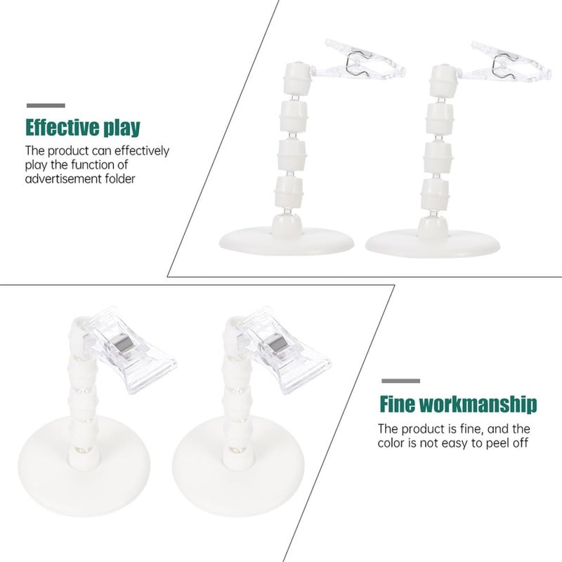 3pcs Rotatable Plastic Price Tag Display Clips with Adhesive Base Lightweight Merchandise Sign Holders for Supermarket Retail Office Table Use - Image 4