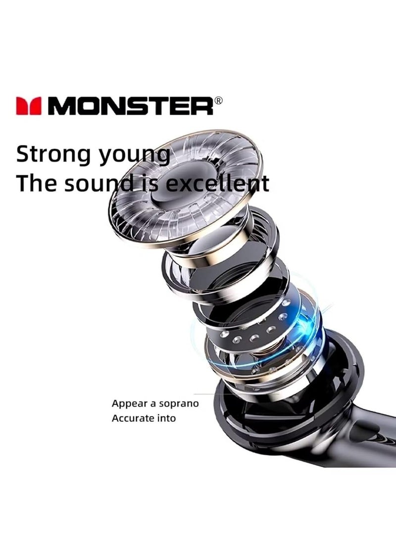 MONSTER AIRMARS XKT08 True Wireless Gaming Earphones Black - Image 3