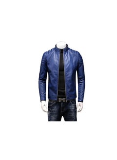 Joychic Quilted Shoulder Biker Jacket Blue  - Image 1