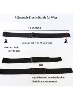 تسوق PIESOYRI و6Pcs Adjustable Elastic Bands For Wigs Adjustable Wig Straps  For Making Wig Glueless Adjustable Wig Bands For Keeping Wigs In Place  (Size: 1 * 14Inches) أونلاين في مصر