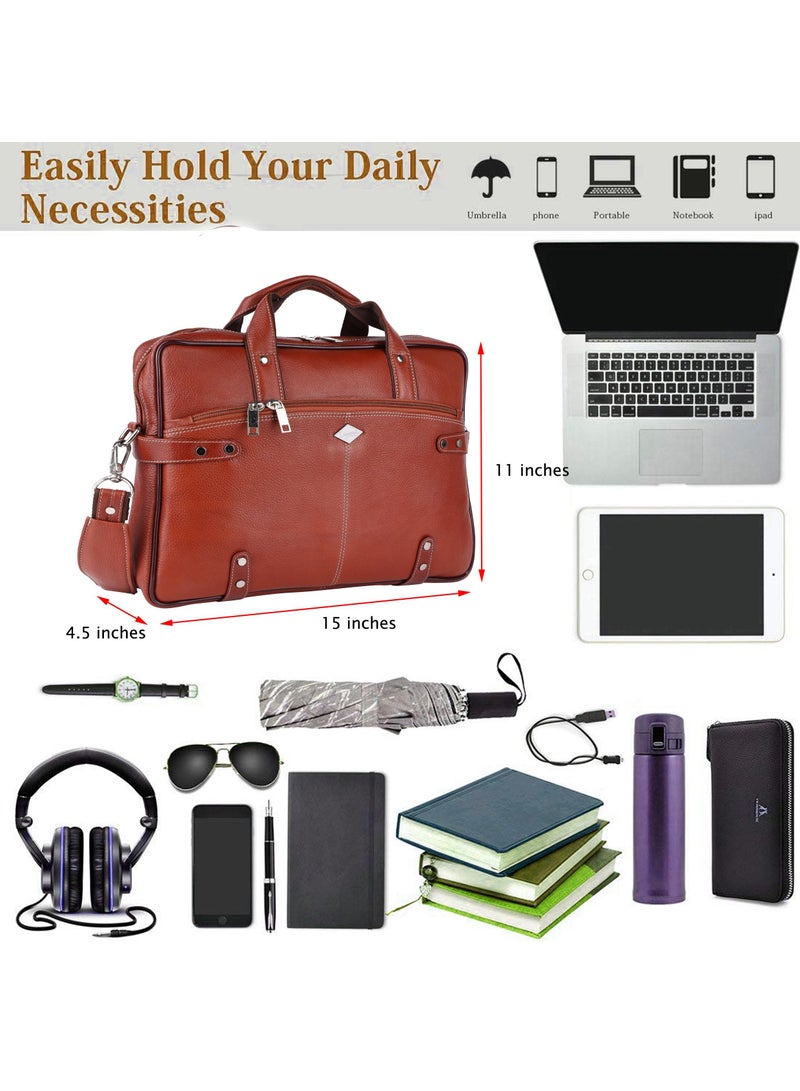 LAVERI LEATHER Genuine Leather Office And Travel Document Laptop bag Style 439  - Image 2