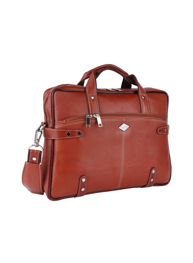 LAVERI LEATHER Genuine Leather Office And Travel Document Laptop bag Style 439  - Image 4
