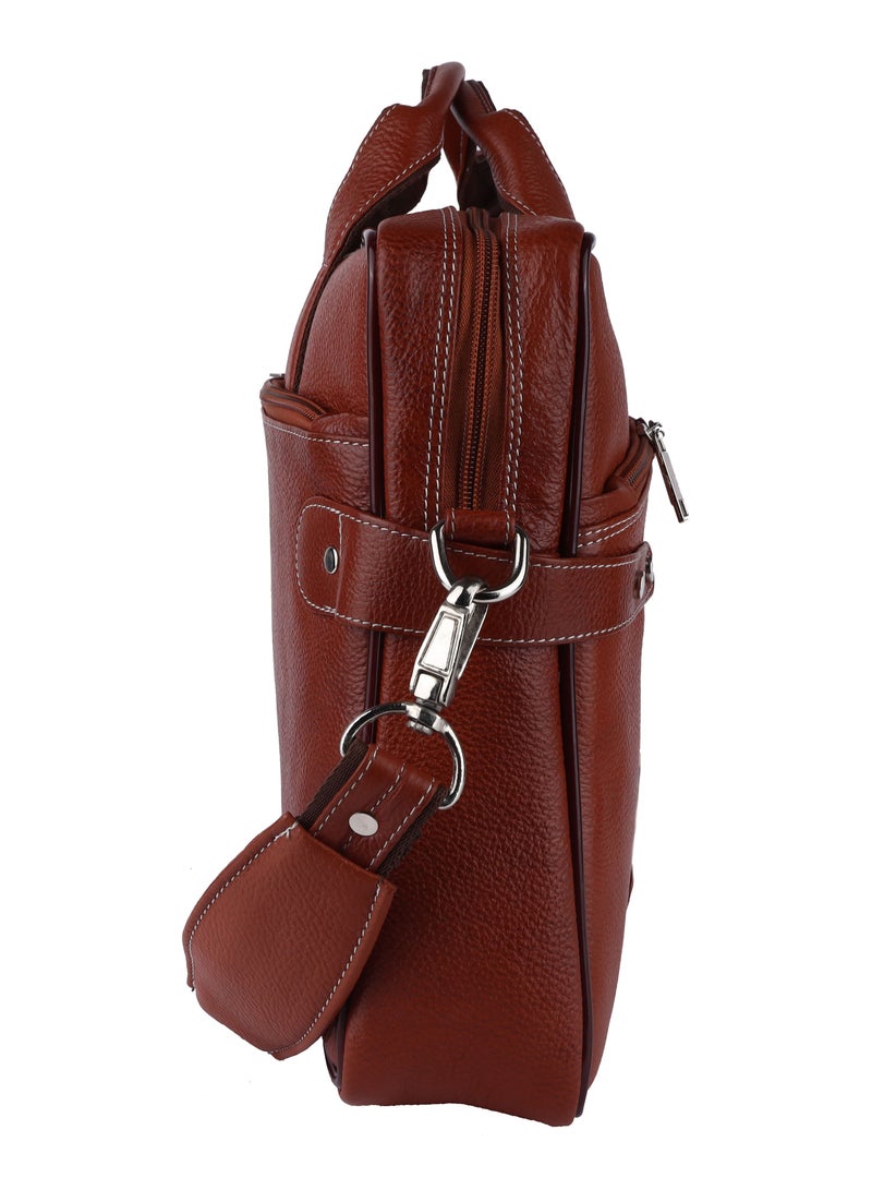LAVERI LEATHER Genuine Leather Office And Travel Document Laptop bag Style 439  - Image 5