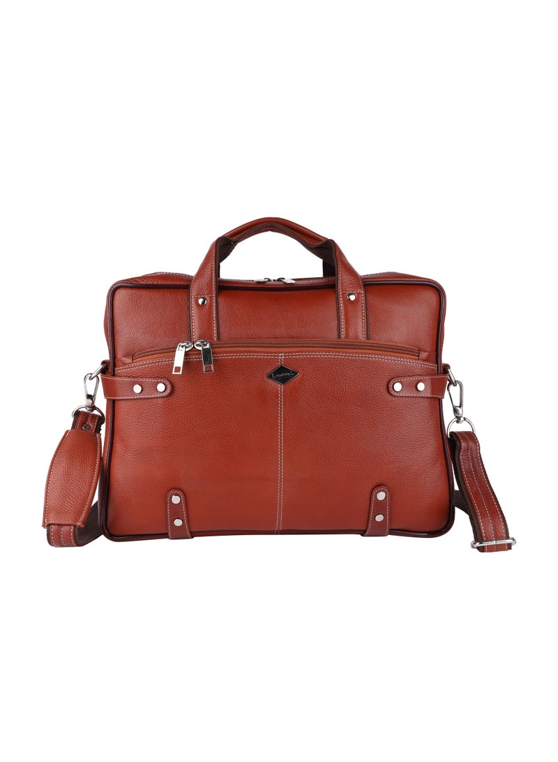 LAVERI LEATHER Genuine Leather Office And Travel Document Laptop bag Style 439  - Image 1