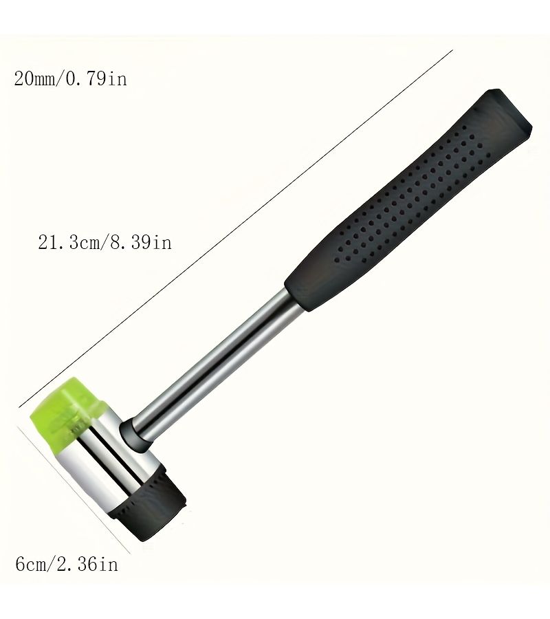 20mm Double Sided Soft Hammer with Rubber Heads for Repair and Jewelry Making - Image 3