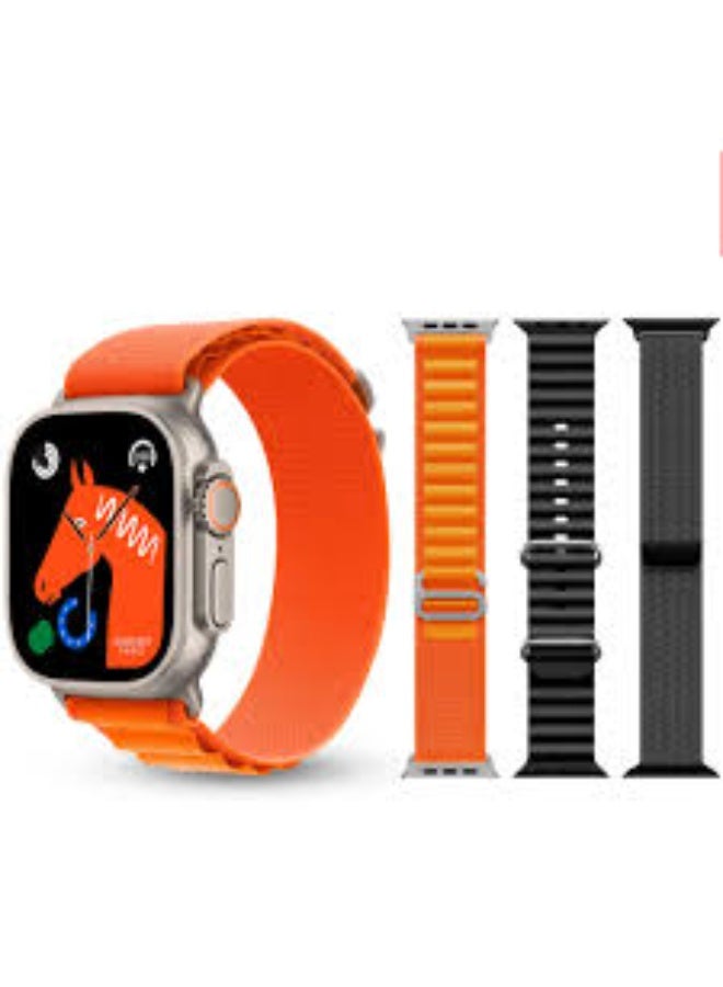 فينديور ساعة S9 Ultra الذكية – 3 استراب – شاشة HD– شحن مغناطيسي لاسلكي – تدعم المكالمات و مراقبة صحية - Image 3