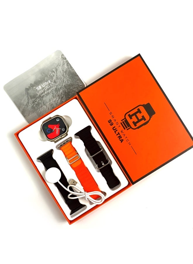 فينديور ساعة S9 Ultra الذكية – 3 استراب – شاشة HD– شحن مغناطيسي لاسلكي – تدعم المكالمات و مراقبة صحية - Image 4