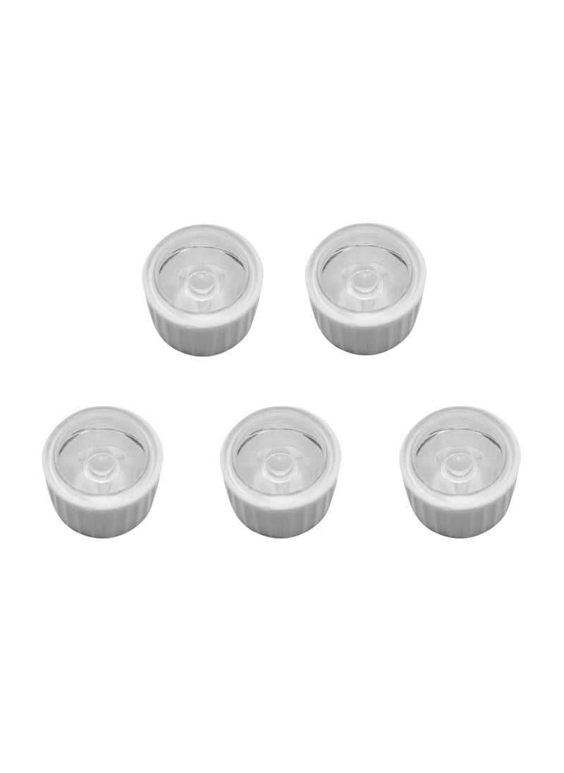 Wizzo Wizzo Pack of 5 Pieces LED Light Lens With White Holder for Science Projects DIY Hobby Kit Torch Flashlights Spotlights Vehicle Lights Multipurpose  - Image 1