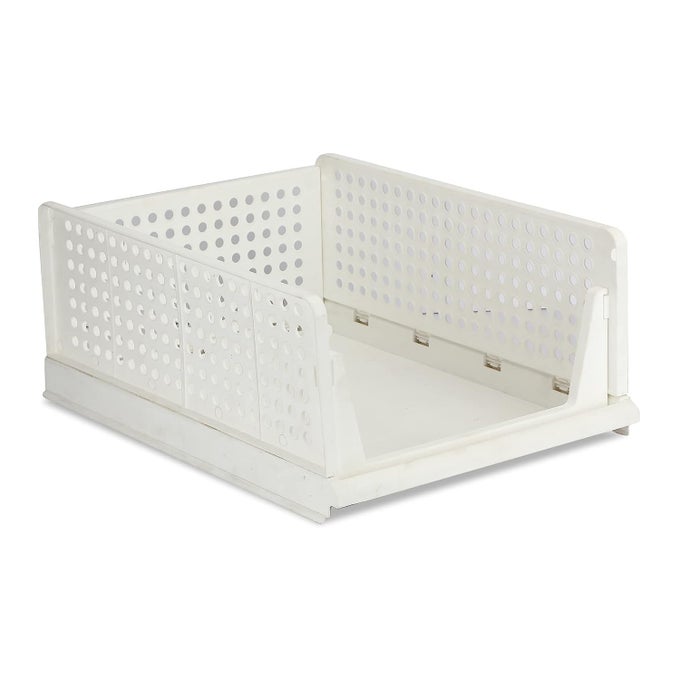 CLOTHES ORGANIZER FOR WARDROBE CUPBOARD ORGANIZER FOLDABLE CLOTHES AND STACKABLE CLOSET ORGANIZER DRAWER ORGANIZER FOR CLOTHES ALMIRAH SPACE ORGANIZER FOR CUPBOARD PACK OF 1 WHITE