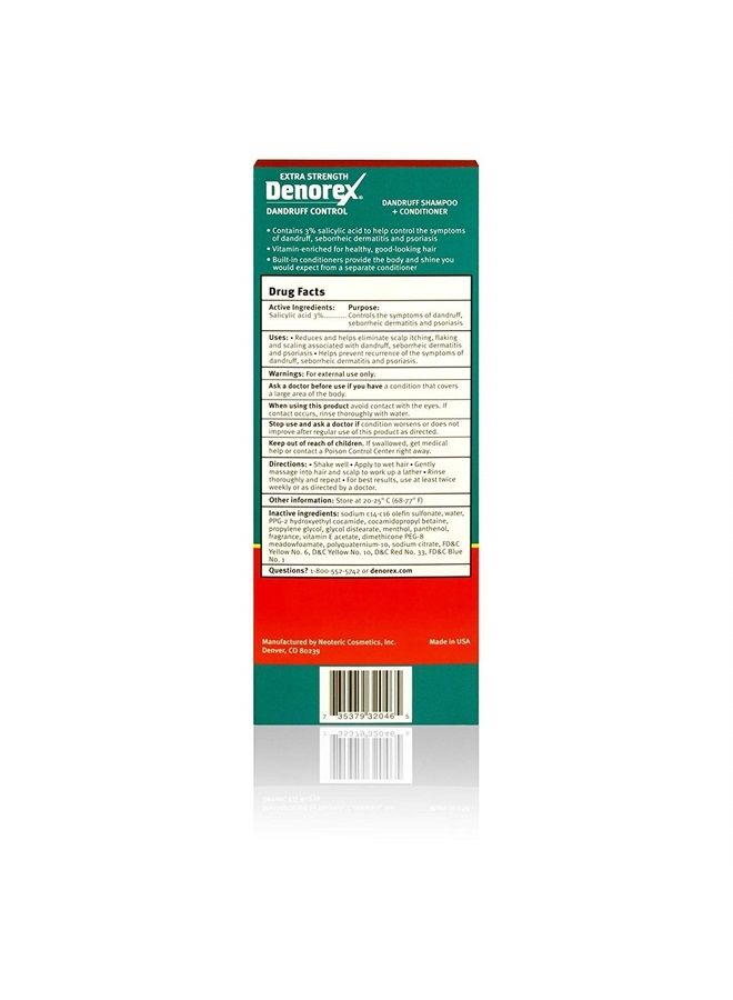 Extra Strength Dandruff Shampoo + Conditioner 10 oz (Pack Of 3)
