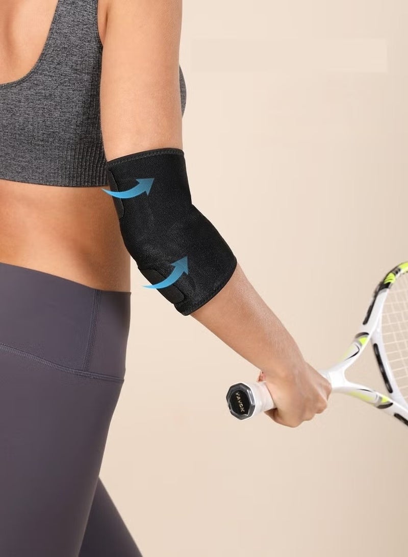 جينجبا سابورت دعامات الكوع الرياضية المسامية - معدات واقية مضادة للانزلاق للتنس في الهواء الطلق وكرة البيسبول والتدريب في صالة الألعاب الرياضية - Image 2