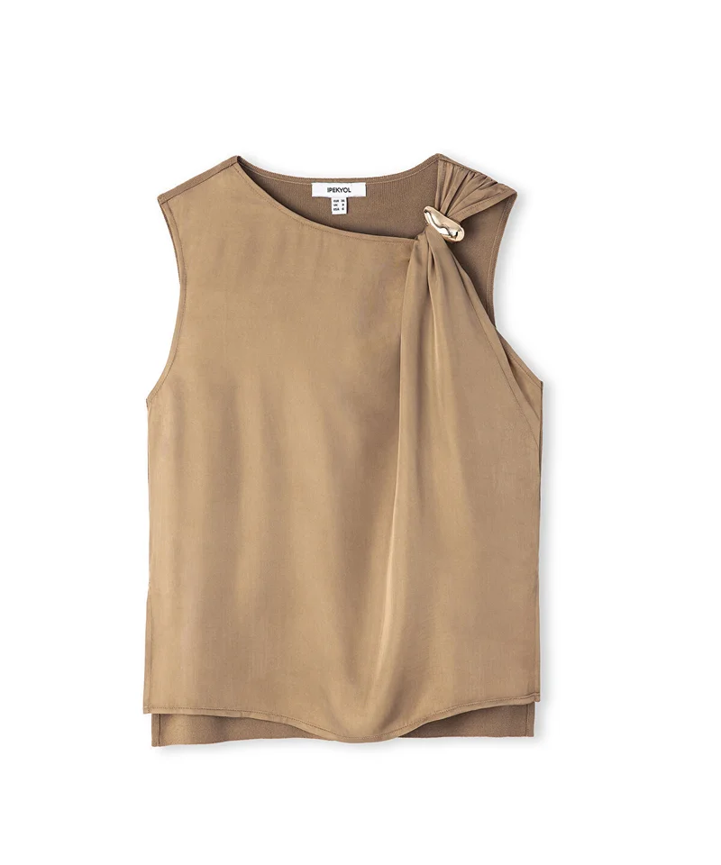 Ipekyol  Mixed Blouse with Buckle for Women | Best Price UAE