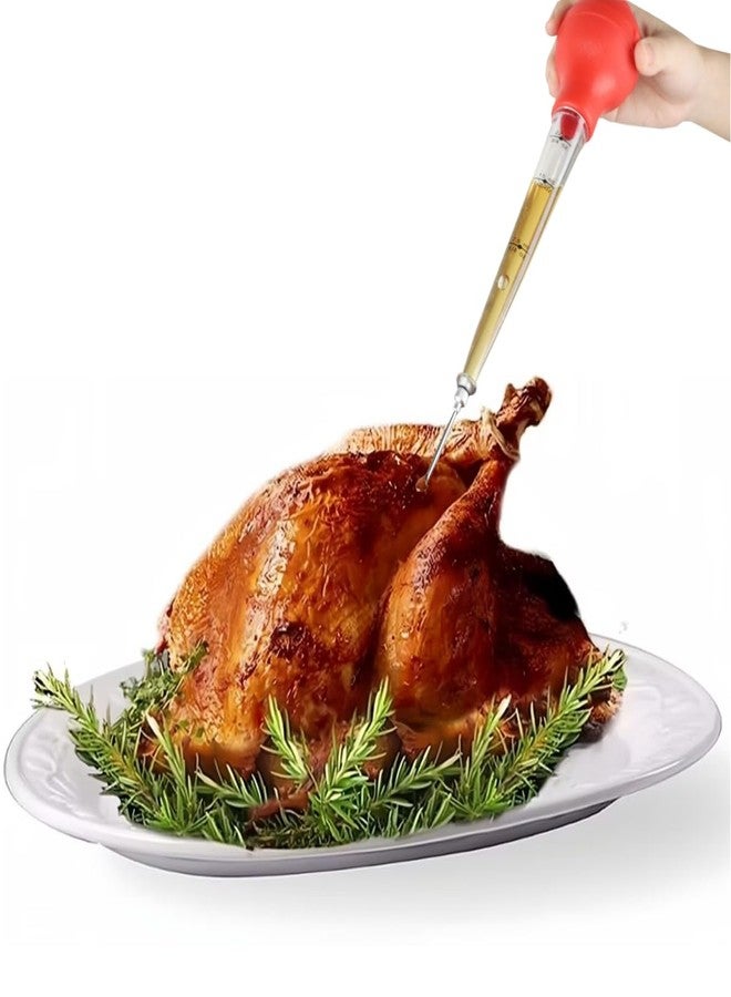 HSHQING Holiday Serving Platter Thanksgiving Turkey Serving Set - Large Ceramic Turkey Platter & Turkey Baster Injector - Perfect for Holiday Dinners - Image 1