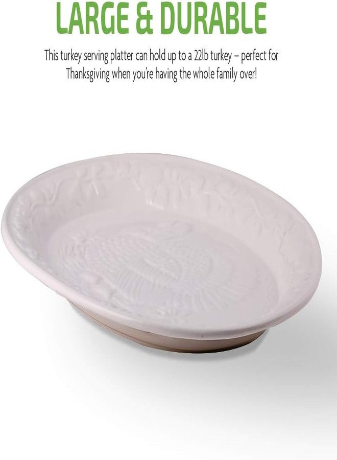 HSHQING Holiday Serving Platter Thanksgiving Turkey Serving Set - Large Ceramic Turkey Platter & Turkey Baster Injector - Perfect for Holiday Dinners - Image 5