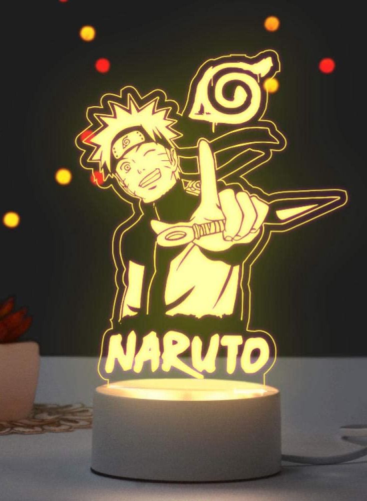 althiqahkey 3D Illusion Lamp LED Night Light Anime Naruto Saber Sword Art Online Gintama Con for Kids - Image 1