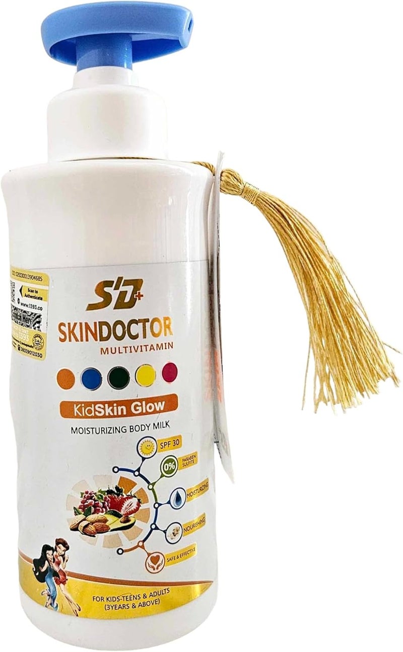 حليب الجسم المرطب كيد سكين جلو من سكين دكتور للأطفال والمراهقين مع SPF 30 400 مل