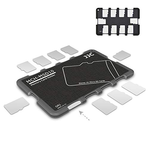 JJC 10 Slots Micro SD Card Holder Case Storage Organizer Ultra Slim Credit Card Size Lightweight Portable TF MSD Memory Card Storage - Image 1
