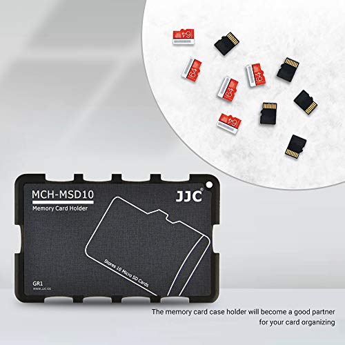 JJC 10 Slots Micro SD Card Holder Case Storage Organizer Ultra Slim Credit Card Size Lightweight Portable TF MSD Memory Card Storage - Image 3