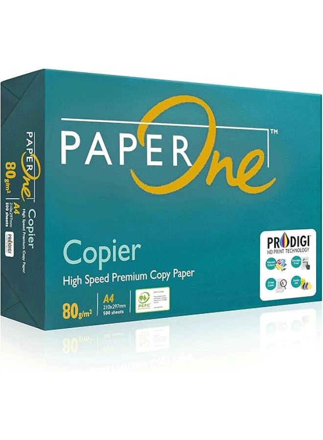 PaperOne ورق PaperOne™ النسخ الممتاز، 80 جرام/متر مربع، حجم A4، 500 ورقة في رزمة