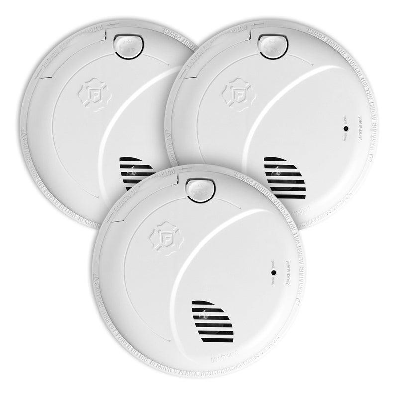 First Alert Interconnect Hardwire Smoke Alarm with Battery Backup Voice Alerts 3Pack