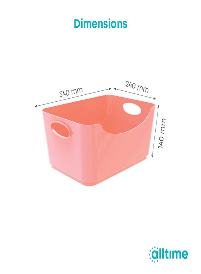 All Time Alltime Versa Storage Organmiser Basket with Handles, 34x24x14 cm, Bathroom Toiletries Organiser - Image 4