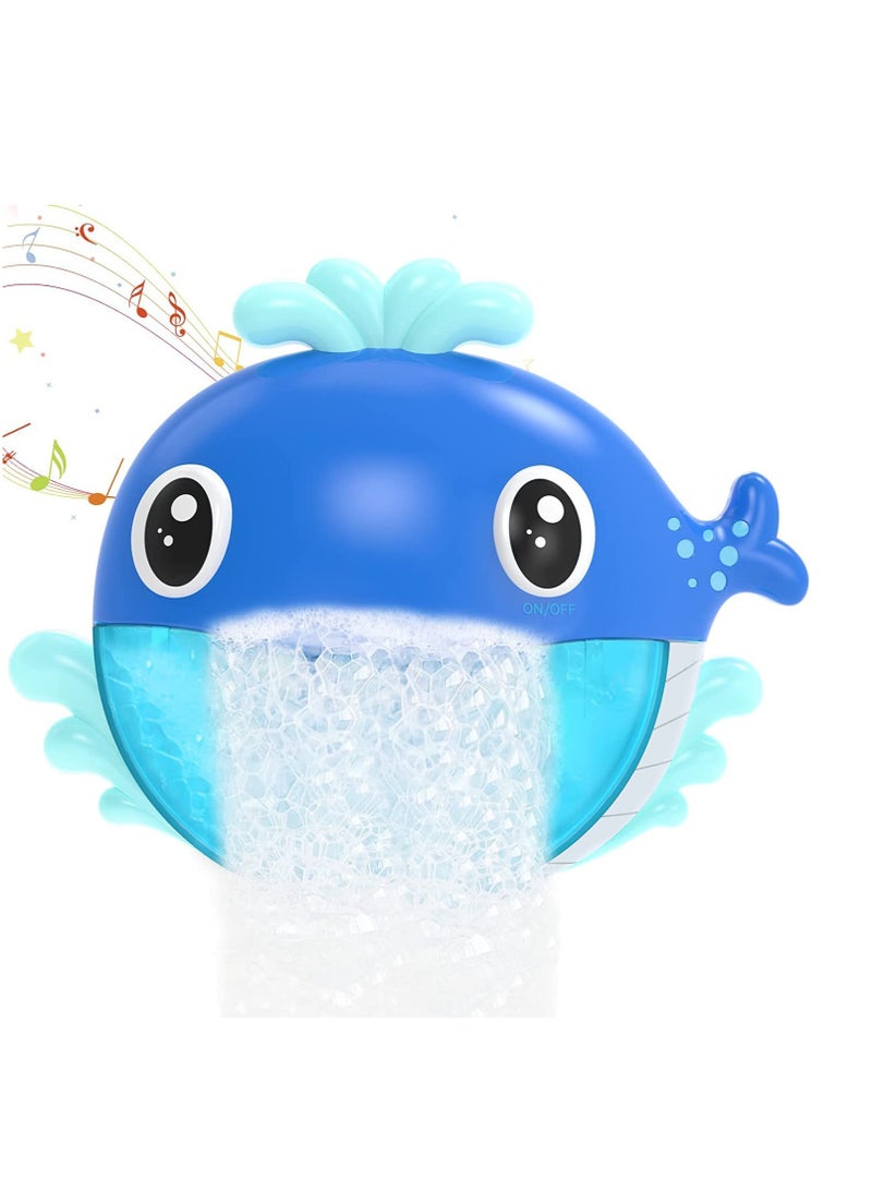 SOLARAE Bath Toys Bath Bubble Maker Bathtub Bubble Machine Whale Bath Time Toys for Toddlers 1000+ Bubbles Per Minute 12 Children’s Songs Baby Shower Toy Gift for Kid Girl Boy - Image 1