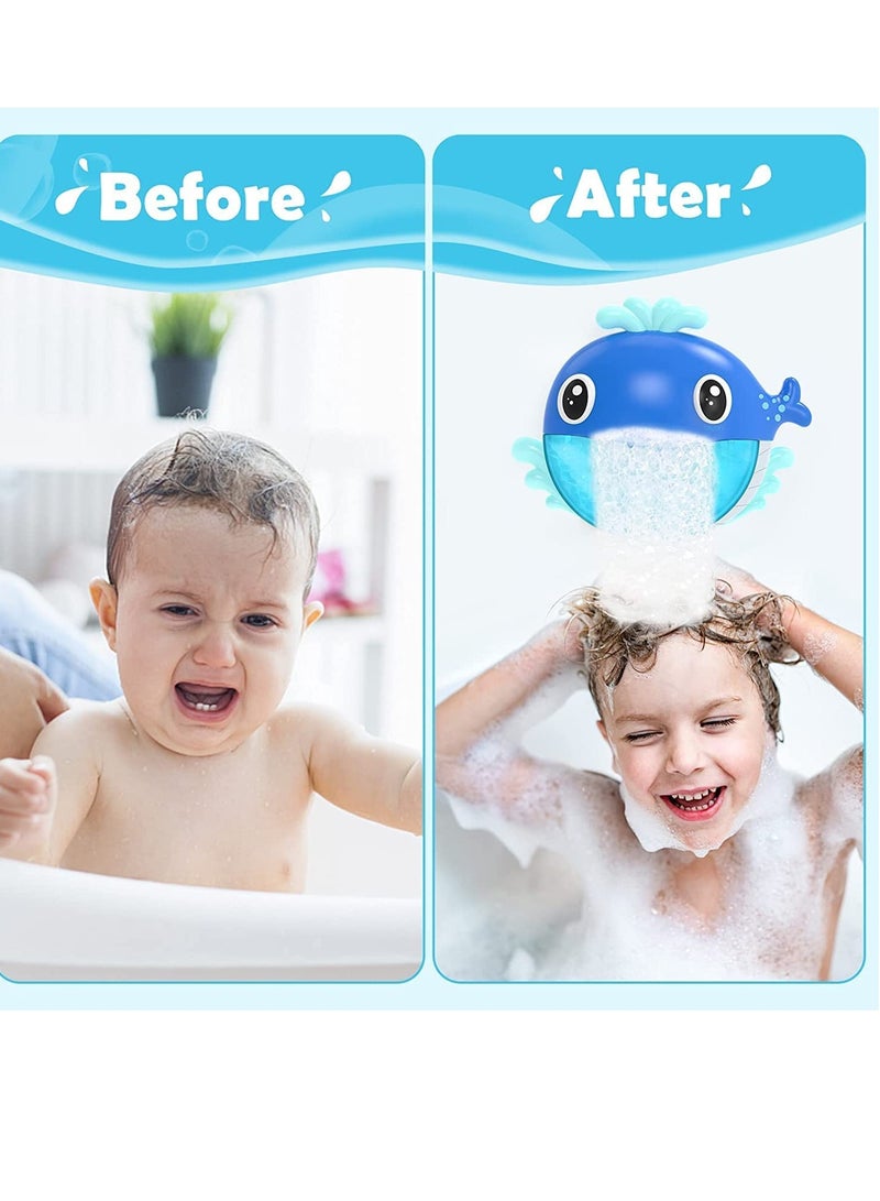 SOLARAE Bath Toys Bath Bubble Maker Bathtub Bubble Machine Whale Bath Time Toys for Toddlers 1000+ Bubbles Per Minute 12 Children’s Songs Baby Shower Toy Gift for Kid Girl Boy - Image 3